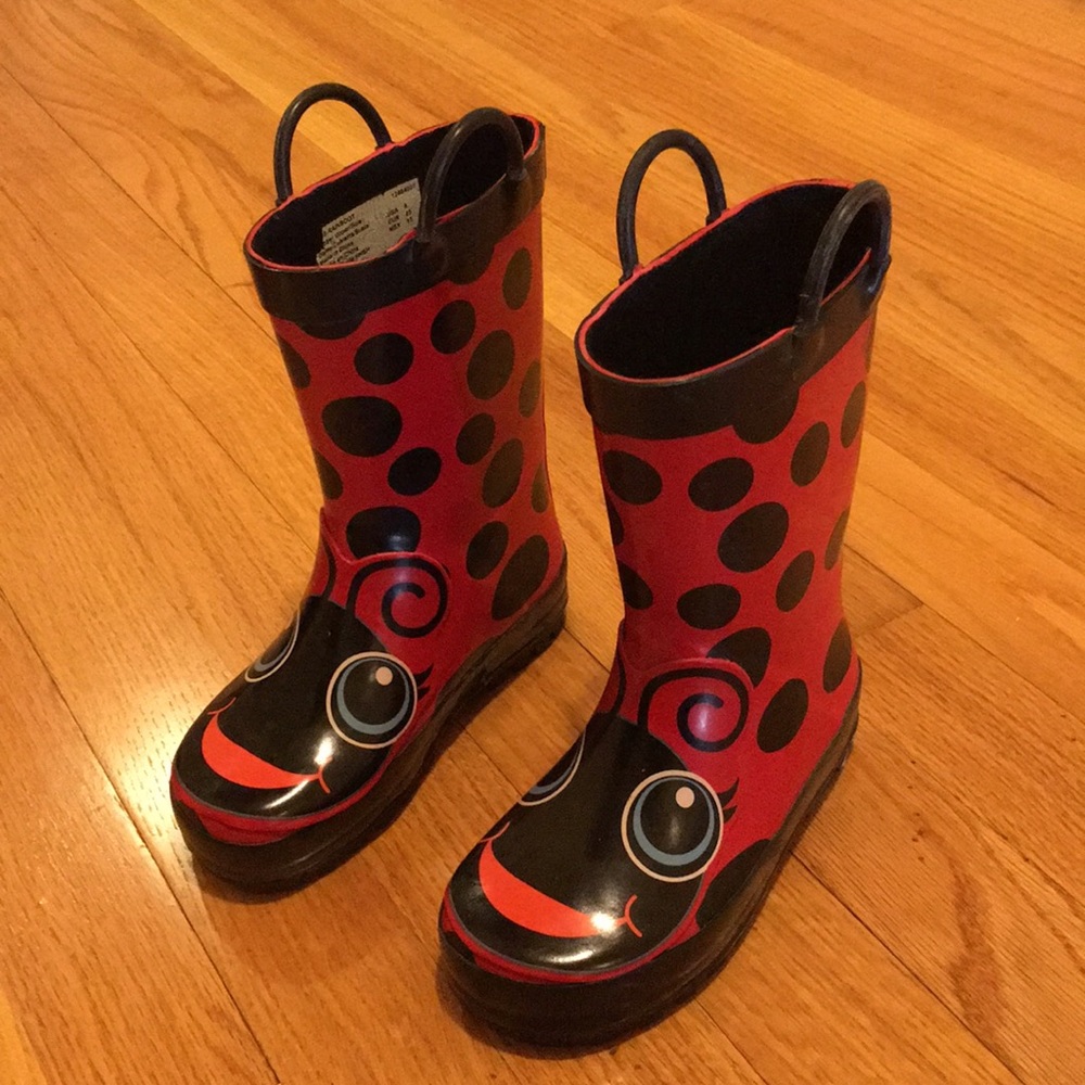Lady Bug rain boots size toddler 8